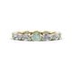 1 - Madison 5x3 mm Oval Lab Grown Diamond and Opal Eternity Band 