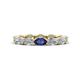 1 - Madison 5x3 mm Oval Lab Grown Diamond and Iolite Eternity Band 