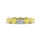 Madison 6x4 mm Oval Lab Grown Diamond and Yellow Sapphire Eternity Band 