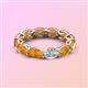 3 - Madison 6x4 mm Oval Lab Grown Diamond and Citrine Eternity Band 