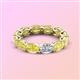 3 - Madison 6x4 mm Oval Lab Grown Diamond and Yellow Sapphire Eternity Band 