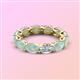 3 - Madison 6x4 mm Oval Lab Grown Diamond and Opal Eternity Band 