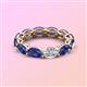 3 - Madison 6x4 mm Oval Lab Grown Diamond and Iolite Eternity Band 