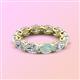 3 - Madison 6x4 mm Oval Lab Grown Diamond and Opal Eternity Band 