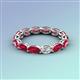 3 - Madison 5x3 mm Oval Lab Grown Diamond and Ruby Eternity Band 