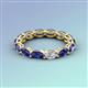 3 - Madison 5x3 mm Oval Lab Grown Diamond and Iolite Eternity Band 
