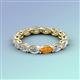 3 - Madison 5x3 mm Oval Lab Grown Diamond and Citrine Eternity Band 