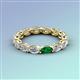 3 - Madison 5x3 mm Oval Lab Grown Diamond and Emerald Eternity Band 