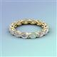 3 - Madison 5x3 mm Oval Lab Grown Diamond and Opal Eternity Band 