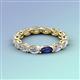 3 - Madison 5x3 mm Oval Lab Grown Diamond and Iolite Eternity Band 