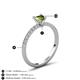 5 - Aurin 6.00 mm Heart Peridot and Round Diamond Engagement Ring 
