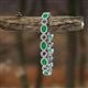 3 - Lyann Oval Emerald and Round Diamond Eternity Tennis Bracelet 