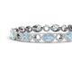 4 - Lyann Oval Aquamarine and Round Diamond Eternity Tennis Bracelet 