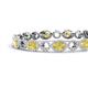 4 - Lyann Oval Yellow Sapphire and Round Diamond Eternity Tennis Bracelet 