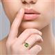 2 - Elodie 6.00 mm Cushion Peridot Solitaire Engagement Ring 