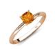 4 - Elodie 6.00 mm Cushion Citrine Solitaire Engagement Ring 