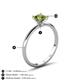 5 - Elodie 6.00 mm Cushion Peridot Solitaire Engagement Ring 