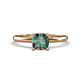 1 - Elodie 6.00 mm Cushion Lab Created Alexandrite Solitaire Engagement Ring 