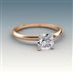 3 - Elodie 6.00 mm Cushion Forever Brilliant Moissanite Solitaire Engagement Ring 