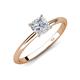 4 - Elodie 6.00 mm Cushion Forever Brilliant Moissanite Solitaire Engagement Ring 