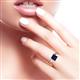 2 - Elodie 6.00 mm Princess Lab Created Blue Sapphire Solitaire Engagement Ring 