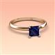 3 - Elodie 6.00 mm Princess Lab Created Blue Sapphire Solitaire Engagement Ring 