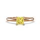 1 - Elodie 6.00 mm Princess Lab Created Yellow Sapphire Solitaire Engagement Ring 