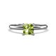 1 - Elodie 6.00 mm Princess Peridot Solitaire Engagement Ring 