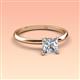 3 - Elodie 6.00 mm Princess Forever Brilliant Moissanite Solitaire Engagement Ring 
