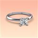 3 - Elodie 6.00 mm Princess Forever One Moissanite Solitaire Engagement Ring 