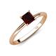4 - Elodie 6.00 mm Princess Red Garnet Solitaire Engagement Ring 
