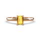 1 - Elodie 7x5 mm Emerald Cut Citrine Solitaire Engagement Ring 