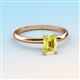 3 - Elodie 7x5 mm Emerald Cut Yellow Sapphire Solitaire Engagement Ring 