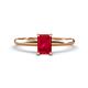 1 - Elodie 7x5 mm Emerald Cut Ruby Solitaire Engagement Ring 