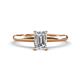 1 - Elodie GIA Certified 7x5 mm Emerald Cut Diamond Solitaire Engagement Ring 