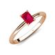 4 - Elodie 7x5 mm Emerald Cut Ruby Solitaire Engagement Ring 