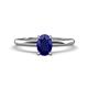 1 - Elodie 7x5 mm Oval Blue Sapphire Solitaire Engagement Ring 