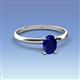 3 - Elodie 7x5 mm Oval Blue Sapphire Solitaire Engagement Ring 