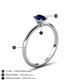 5 - Elodie 7x5 mm Oval Blue Sapphire Solitaire Engagement Ring 