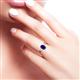 2 - Elodie 7x5 mm Oval Blue Sapphire Solitaire Engagement Ring 