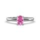 1 - Elodie 7x5 mm Oval Pink Sapphire Solitaire Engagement Ring 