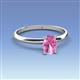 3 - Elodie 7x5 mm Oval Pink Sapphire Solitaire Engagement Ring 