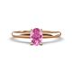 1 - Elodie 7x5 mm Oval Pink Sapphire Solitaire Engagement Ring 