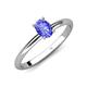 4 - Elodie 7x5 mm Oval Tanzanite Solitaire Engagement Ring 