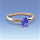 3 - Elodie 7x5 mm Oval Tanzanite Solitaire Engagement Ring 
