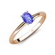 4 - Elodie 7x5 mm Oval Tanzanite Solitaire Engagement Ring 