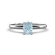 1 - Elodie 7x5 mm Oval Aquamarine Solitaire Engagement Ring 