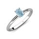 4 - Elodie 7x5 mm Oval Aquamarine Solitaire Engagement Ring 