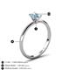 5 - Elodie 7x5 mm Oval Aquamarine Solitaire Engagement Ring 