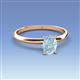 3 - Elodie 7x5 mm Oval Aquamarine Solitaire Engagement Ring 